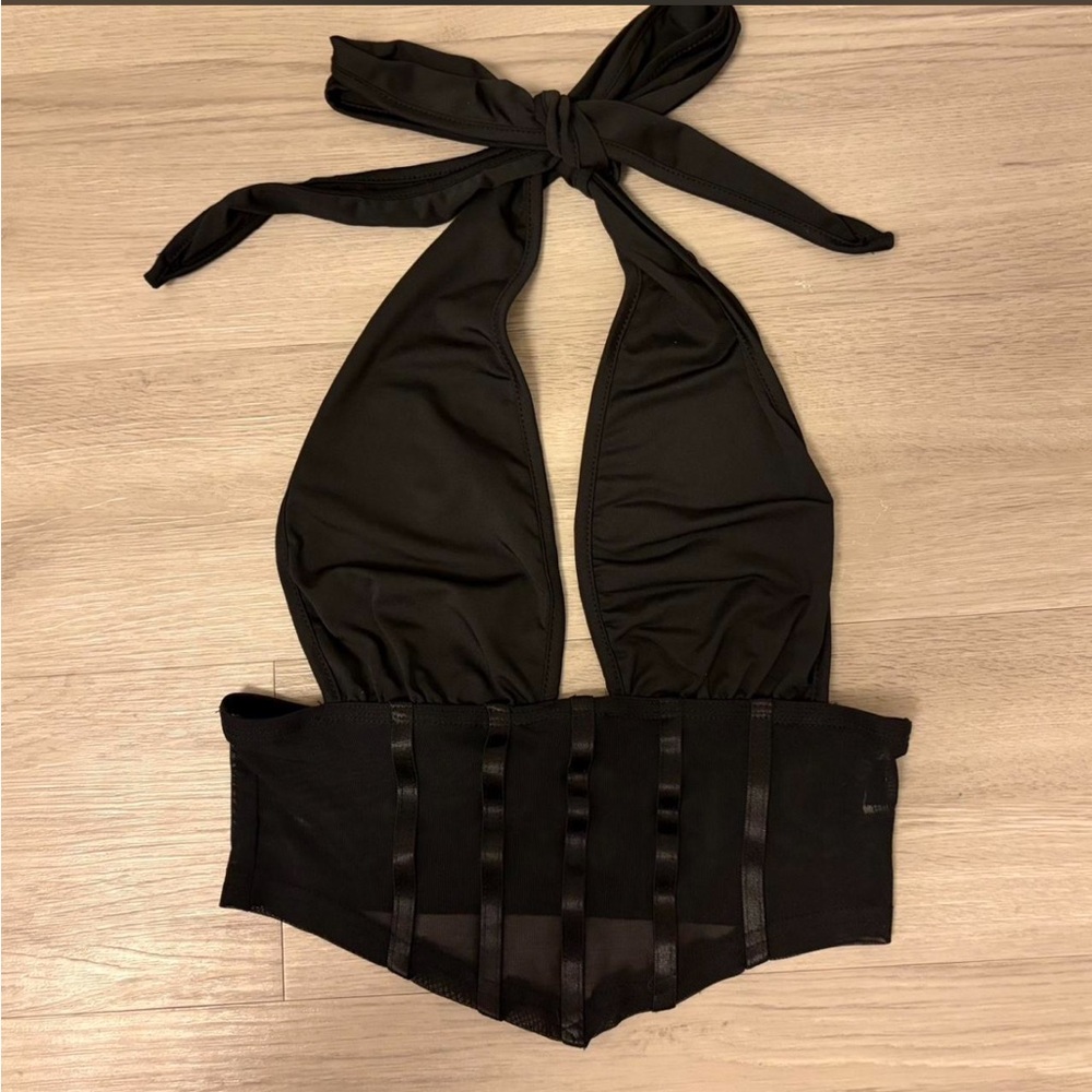 Black Halter Top